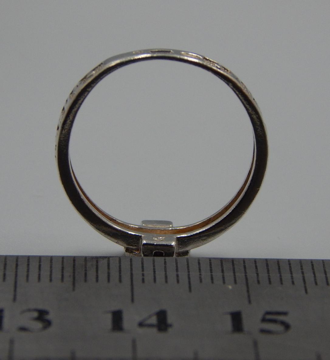 Серебряное кольцо с цирконием (32594624) 3
