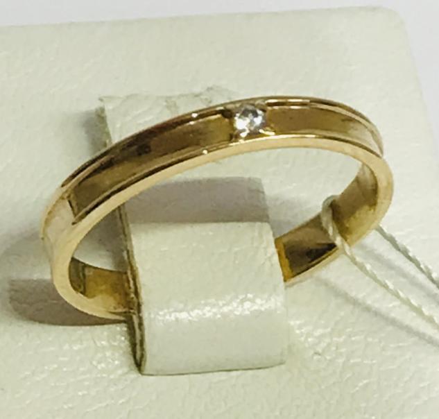 Кольцо из красного золота с цирконием (30145623) 1