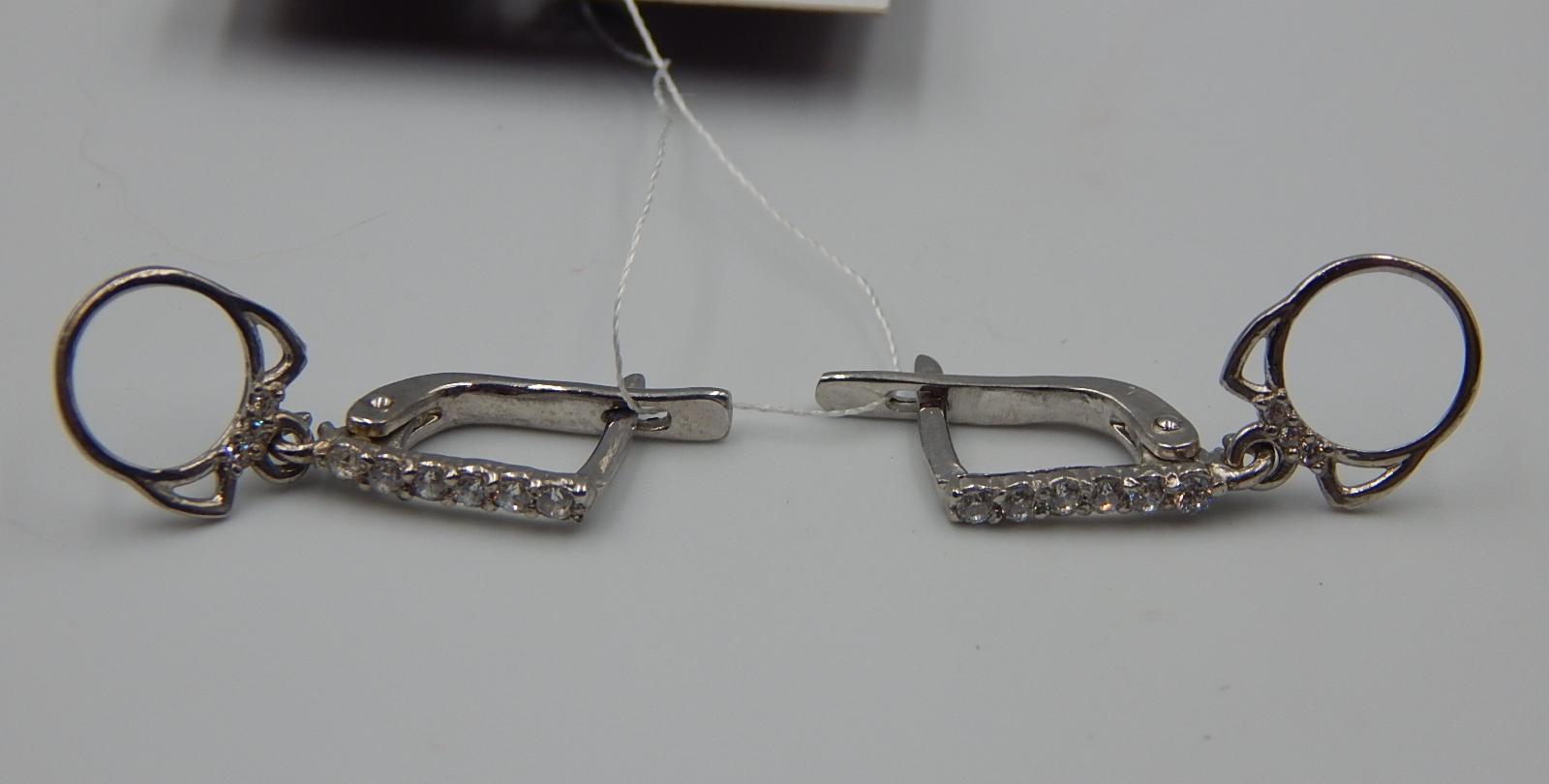 Срібні сережки з цирконієм (32419448) 3