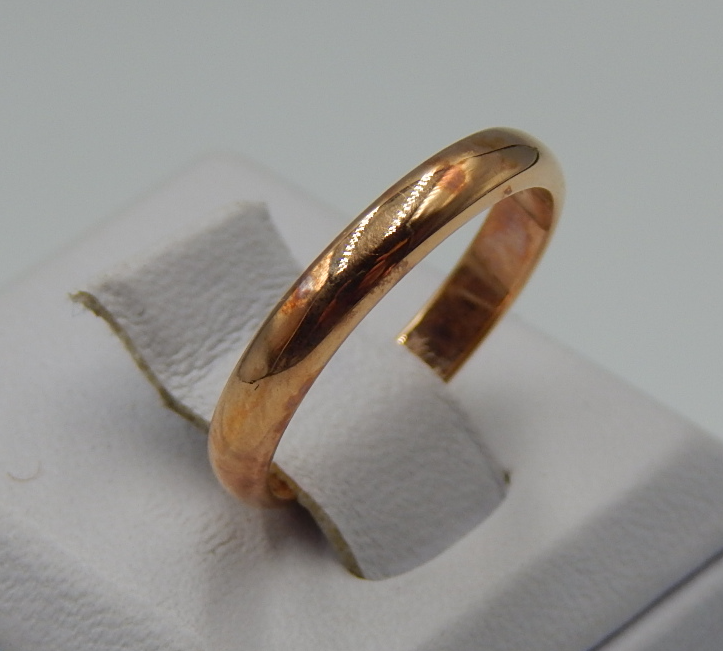 Обручальное кольцо из красного золота (32060766) 0