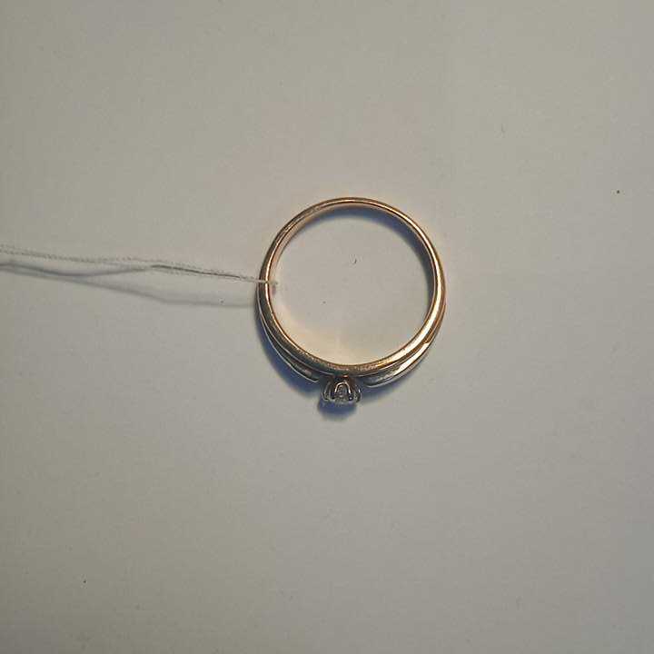 Кольцо из красного золота с бриллиантом (-ми) (27416704) 5