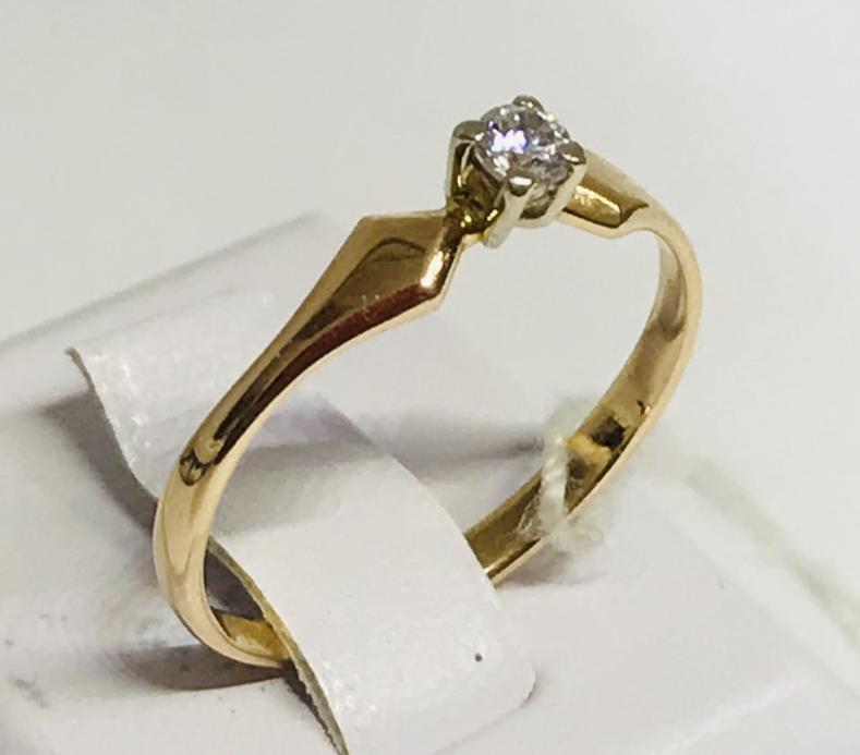 Кольцо из красного и белого золота с цирконием (29849078) 0