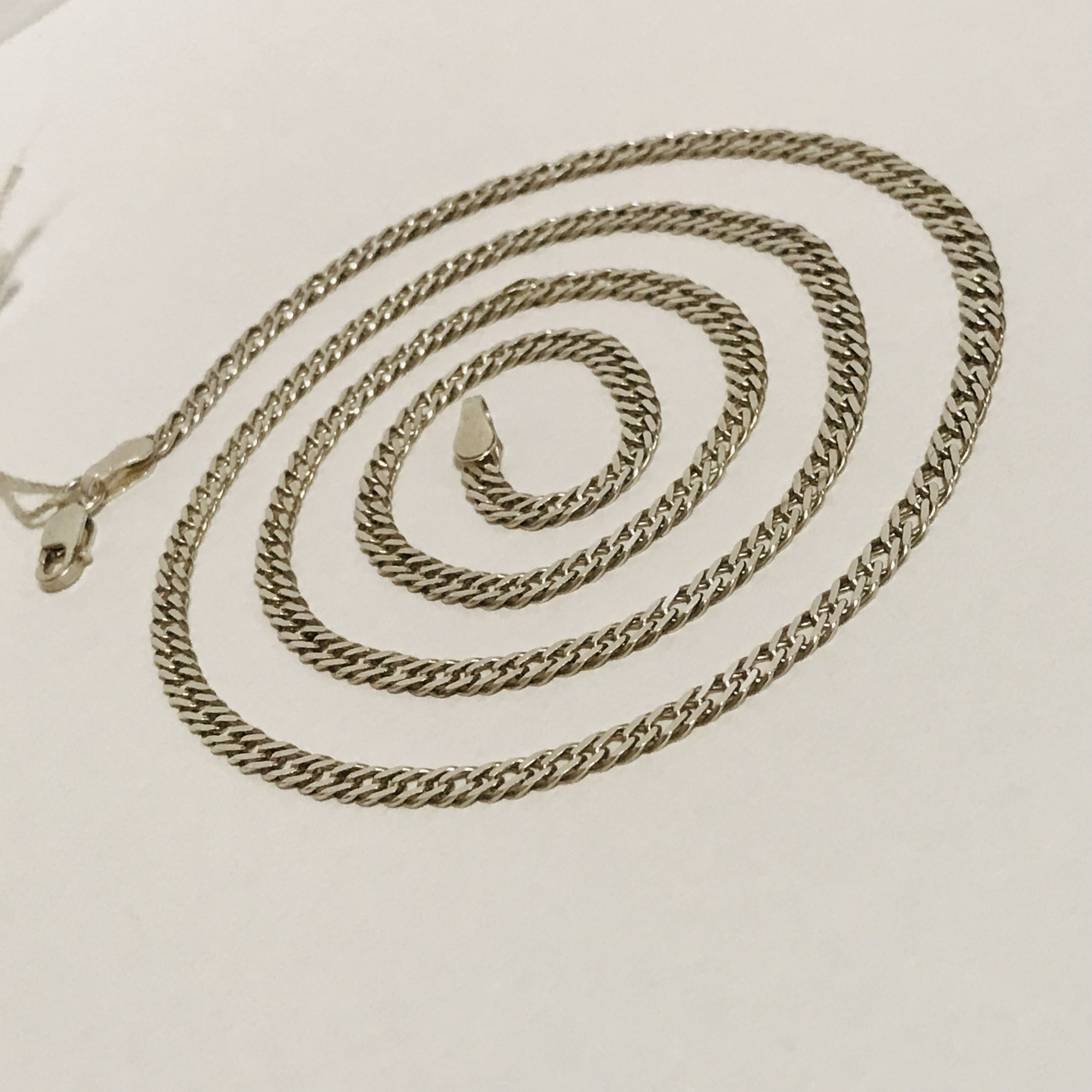 Серебряная цепь с плетением Двойной ромб (32212612) 3