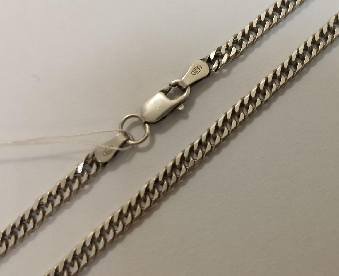 Серебряная цепь с плетением Двойной ромб (33778836) 0