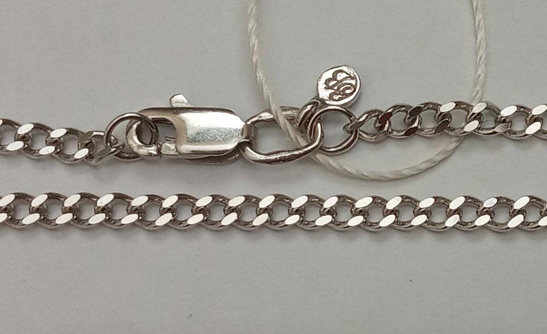 Серебряная цепь с плетением панцирное (29033092) 0