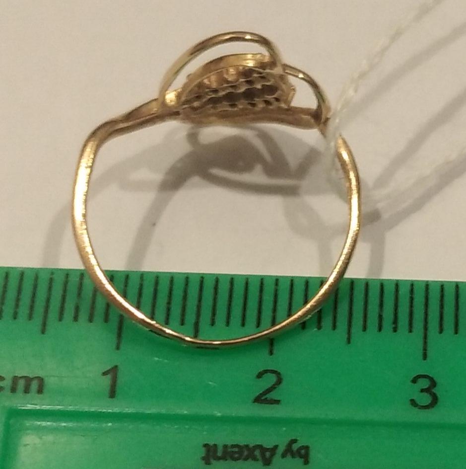 Кольцо из красного золота с цирконием (33475541) 5