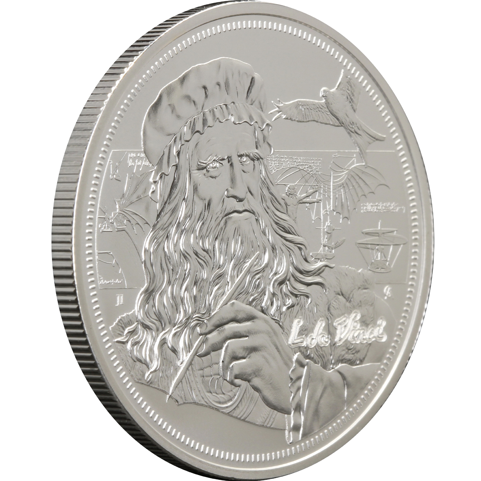 Серебряная монета 1oz Иконы Инноваций: Леонардо да Винчи 2 доллара 2021 Ниуэ (29128047) 9