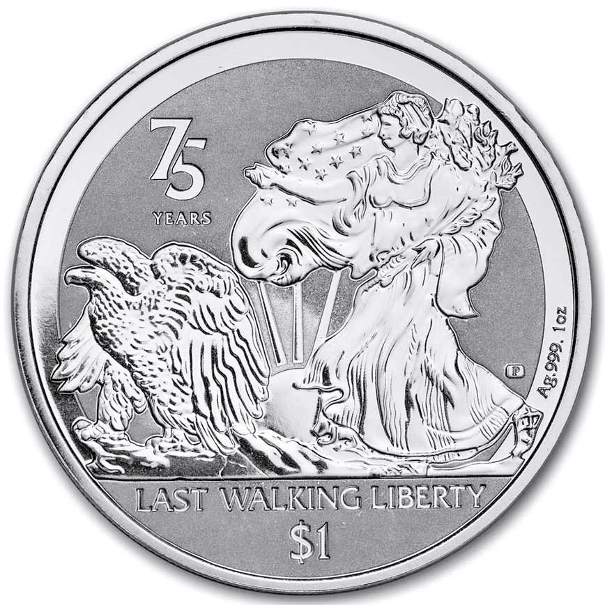 Серебряная монета 1oz Свобода 75 лет 1 доллар 2022 БВО (29269207) 6