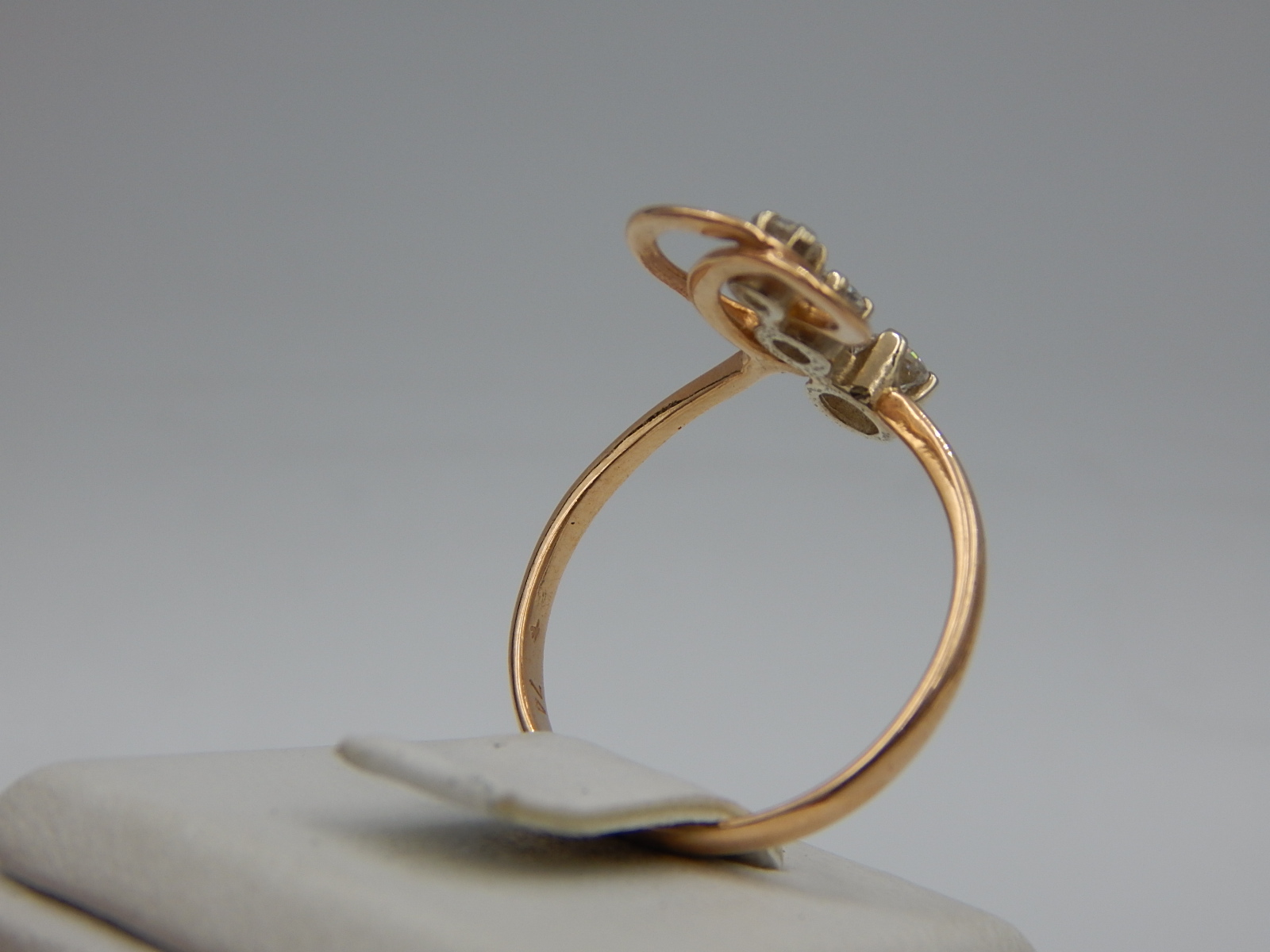 Кольцо из красного золота с цирконием (30602650) 5