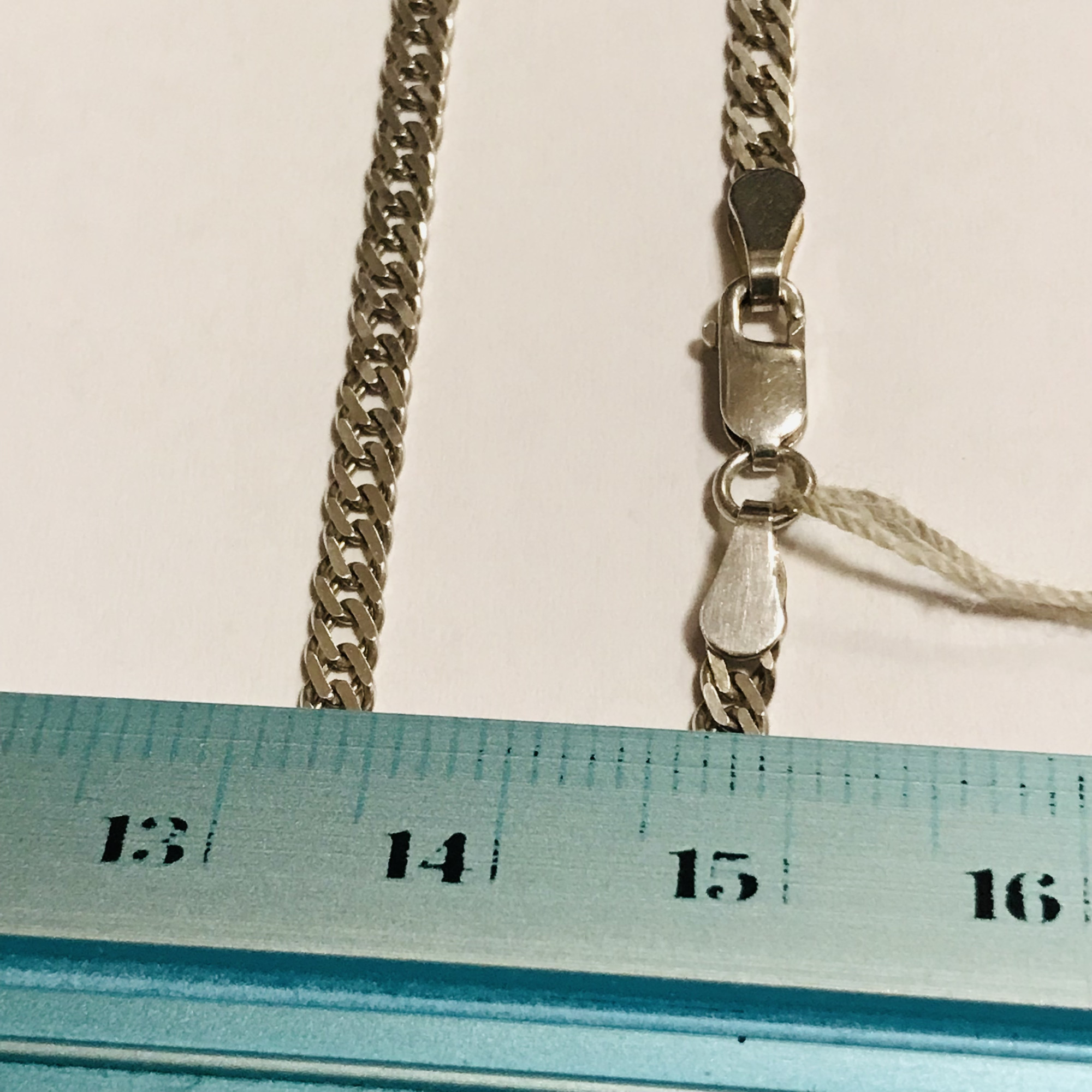 Серебряная цепь с плетением Двойной ромб (32212612) 7