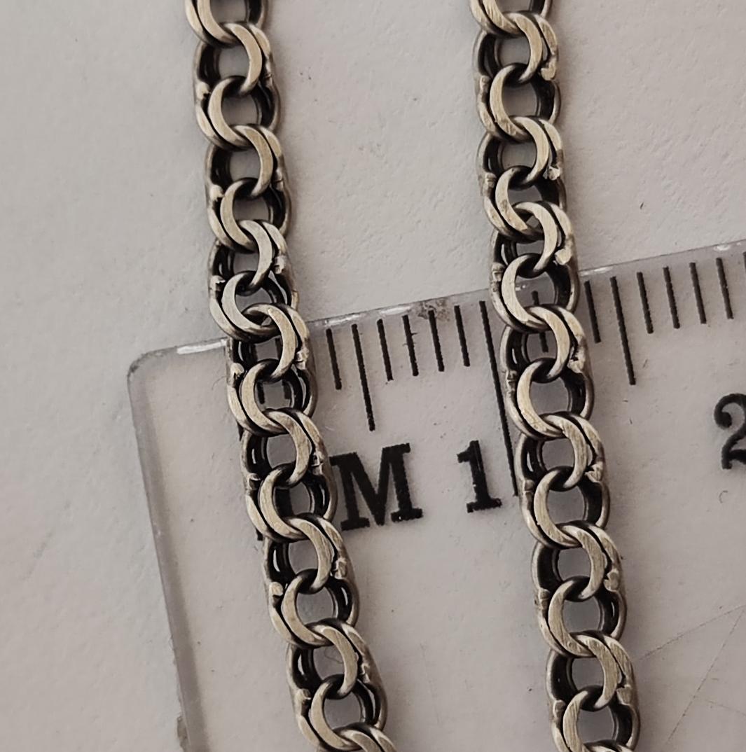 Серебряная цепь с плетением Бисмарк (33732142) 1