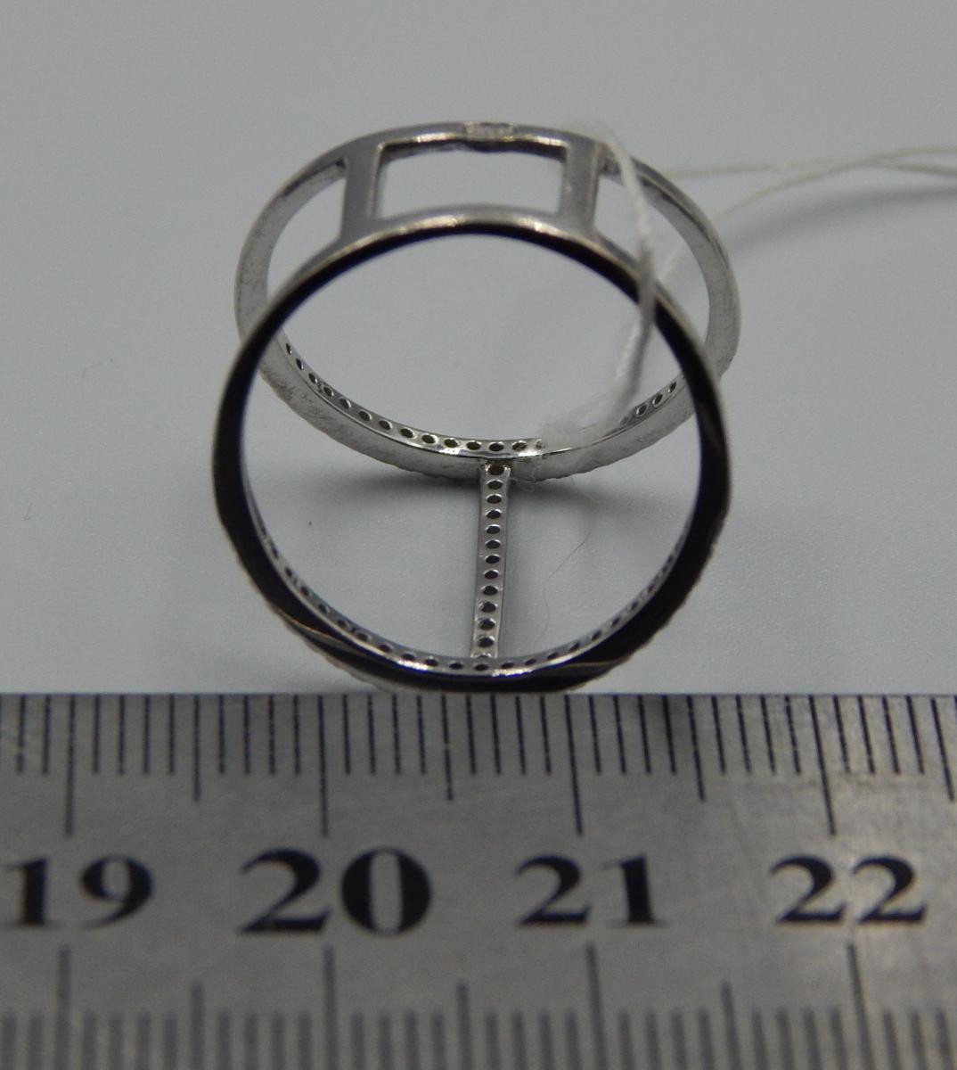 Серебряное кольцо с цирконием (32552599) 3