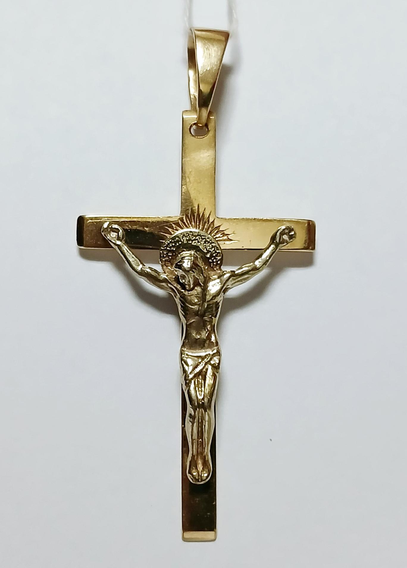 Подвес-крест из красного и белого золота (33103226) 0