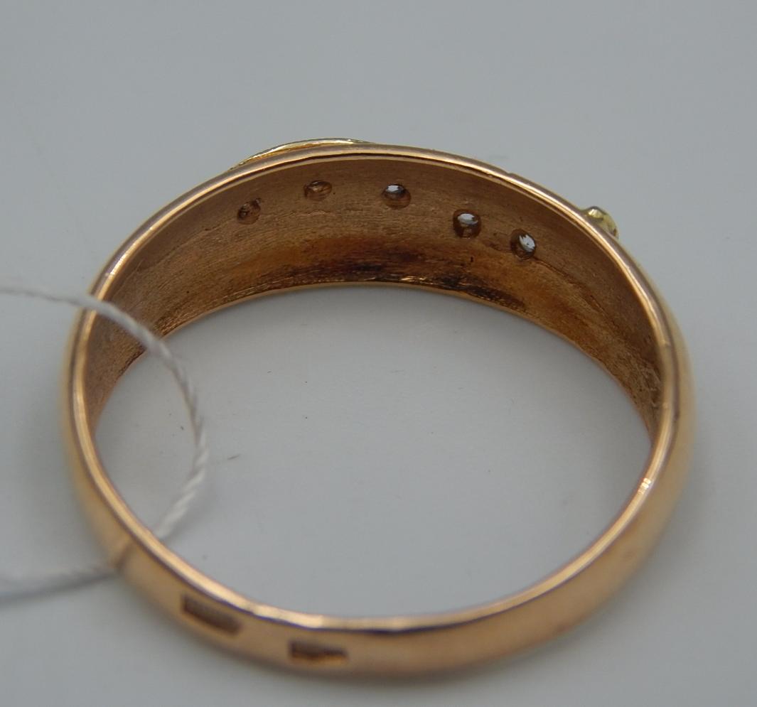 Кольцо из красного и белого золота с цирконием (33670280)  3