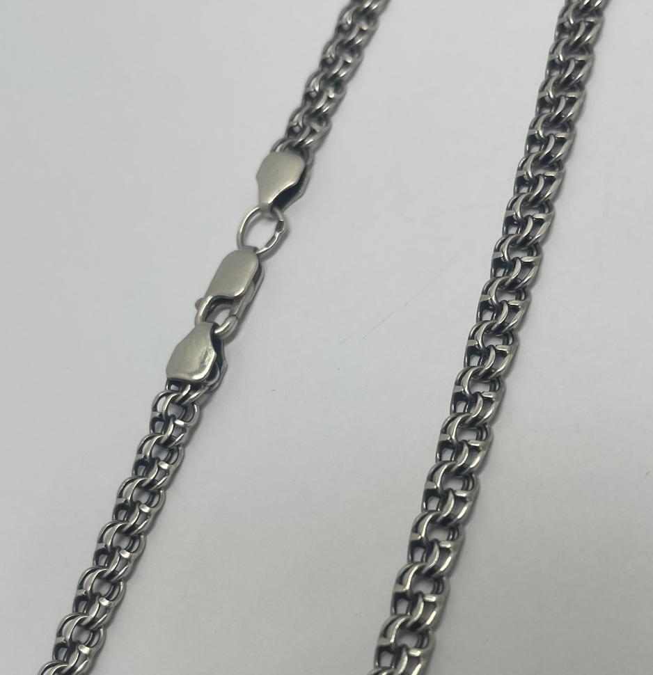 Срібний ланцюг із плетінням Бісмарк (33806435) 0
