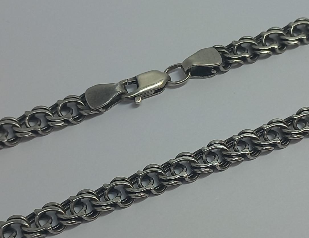 Срібний ланцюг із плетінням Бісмарк (33677572) 0