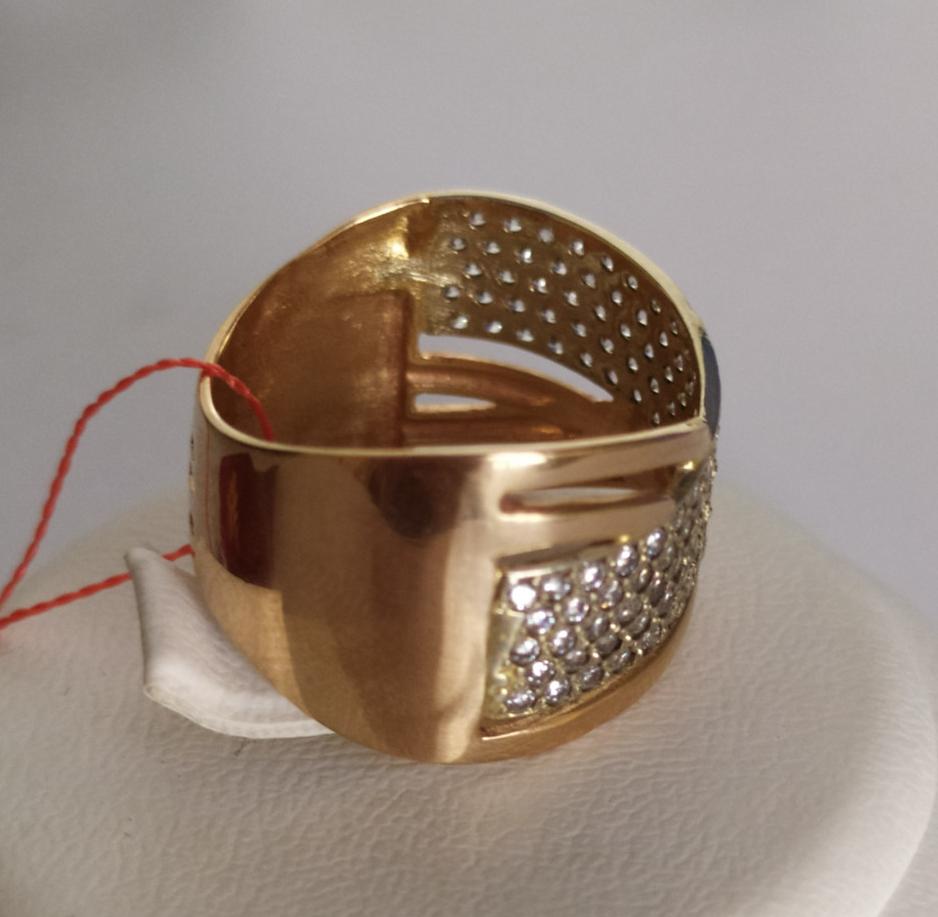 Кольцо из красного золота с цирконием (31955168) 2