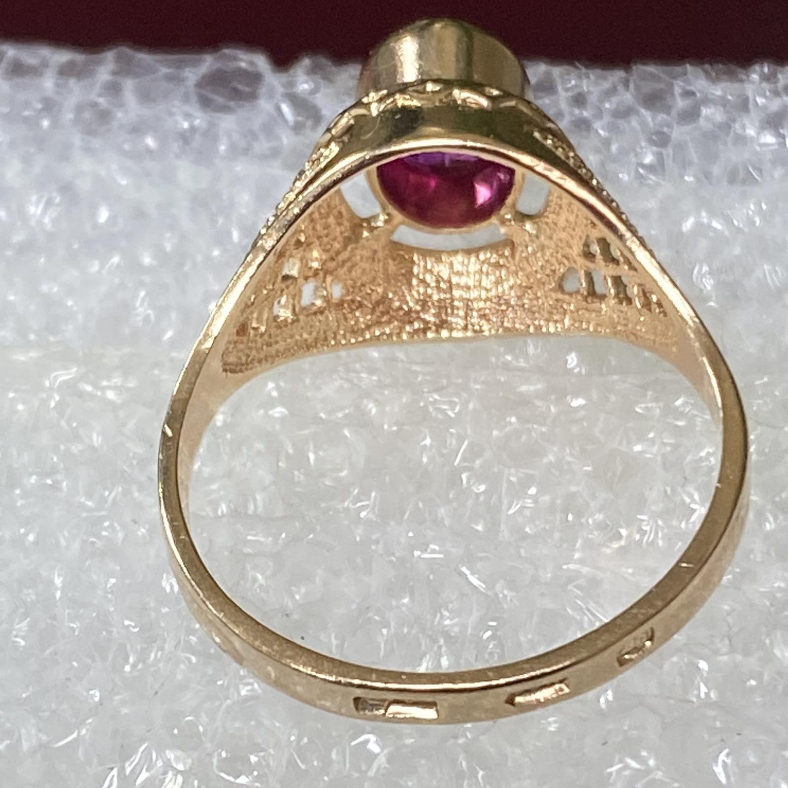 Кольцо из красного золота с корундом (30924119)  5
