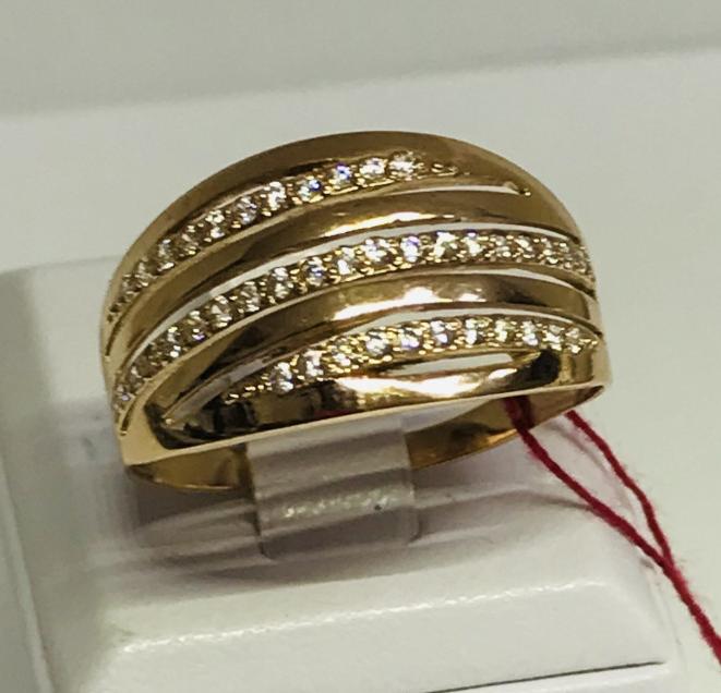 Каблучка з червоного золота з цирконієм (30899522) 2