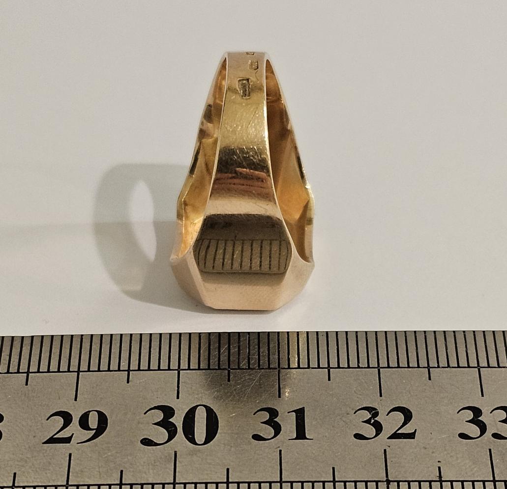 Перстень з червоного та білого золота з цирконієм (33237070) 4