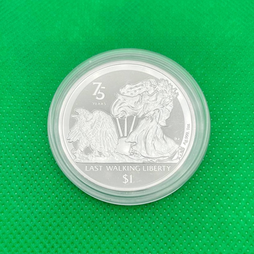Серебряная монета 1oz Свобода 75 лет 1 доллар 2022 БВО (29269207) 12