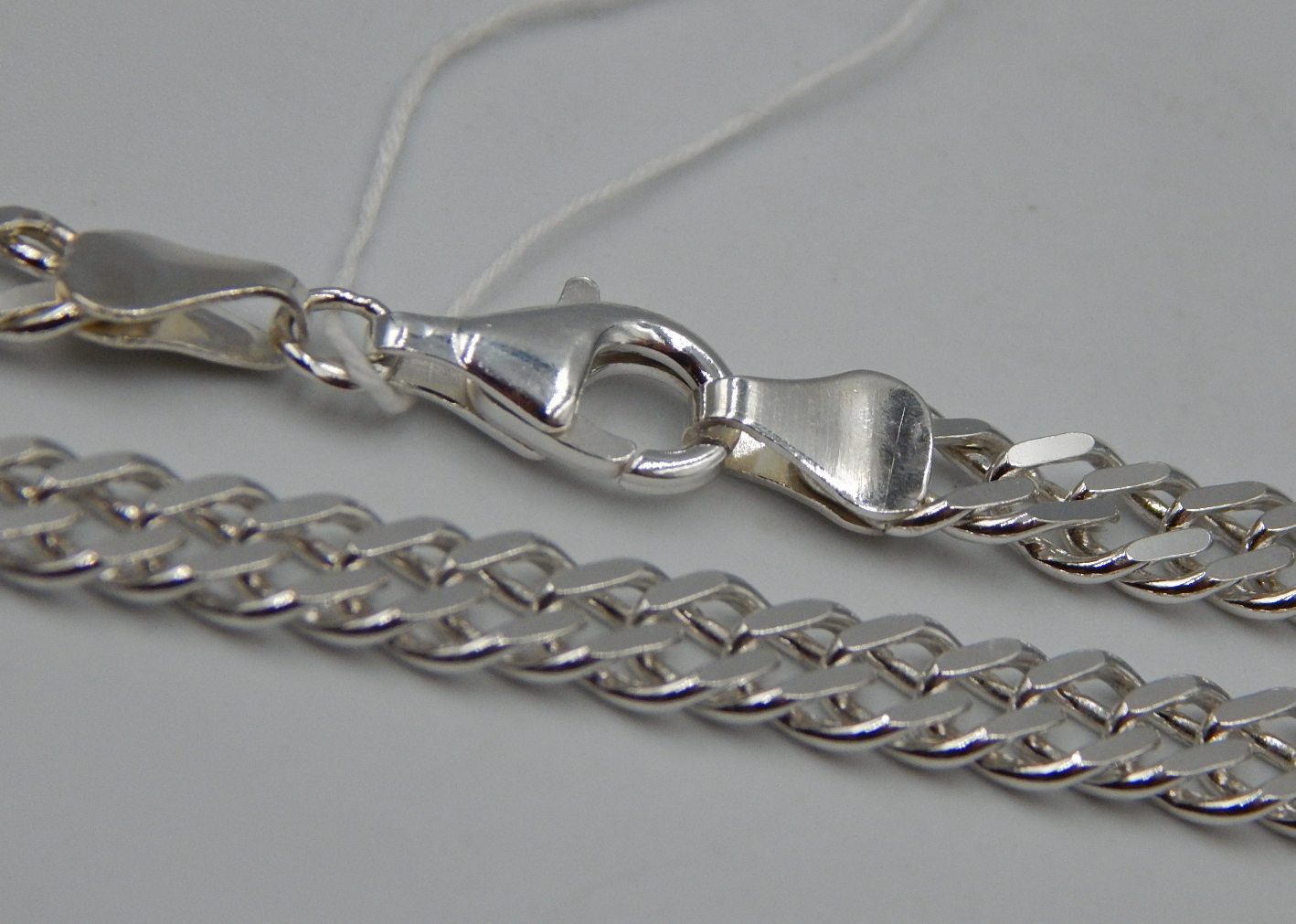 Серебряная цепь с плетением Двойной ромб (33424104) 0