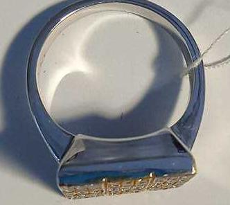 Кольцо из желтого и белого золота с бриллиантом (-ми) (27416972) 3
