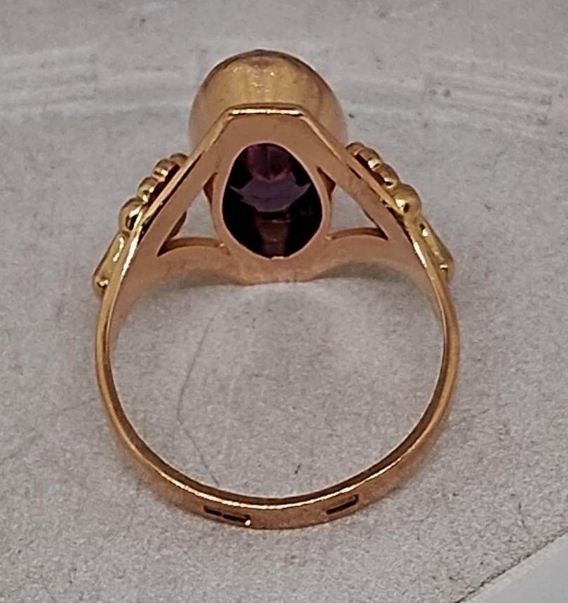 Кольцо из красного золота с корундом (33105993) 4