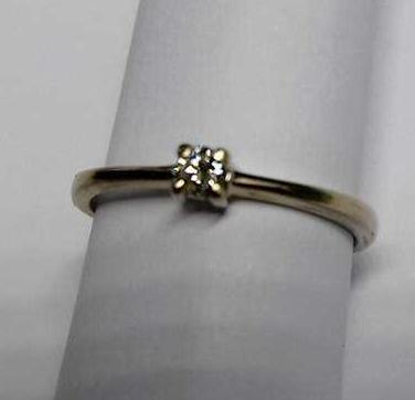 Кольцо из белого золота с бриллиантом (-ми) (27418249) 3