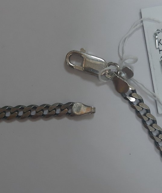 Серебряная цепь с плетением панцирное (32115358) 2