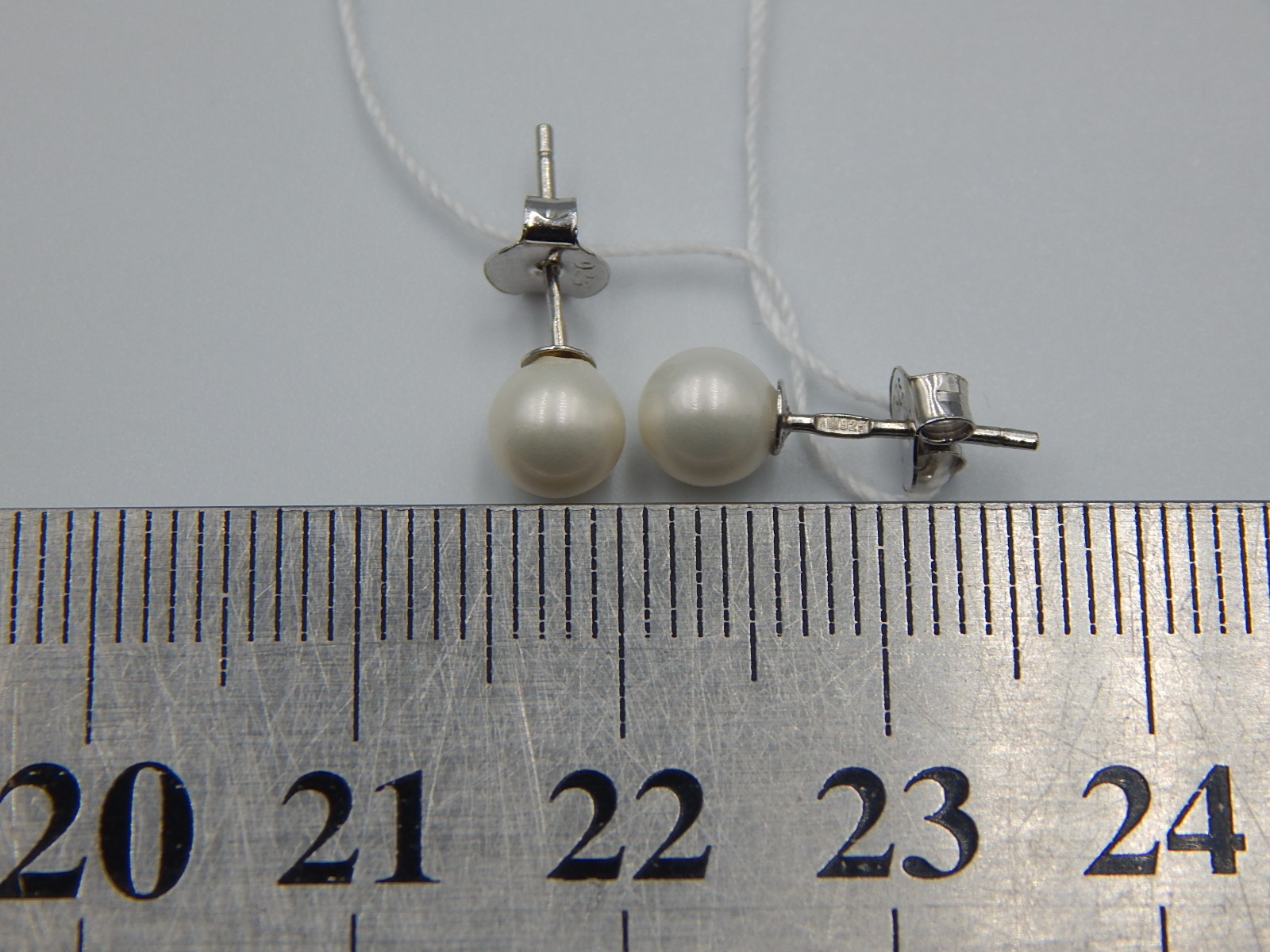 Срібні сережки з перлами (33101975) 4