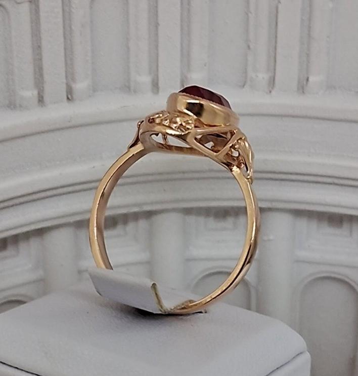 Кольцо из красного золота с корундом (32349488)  2