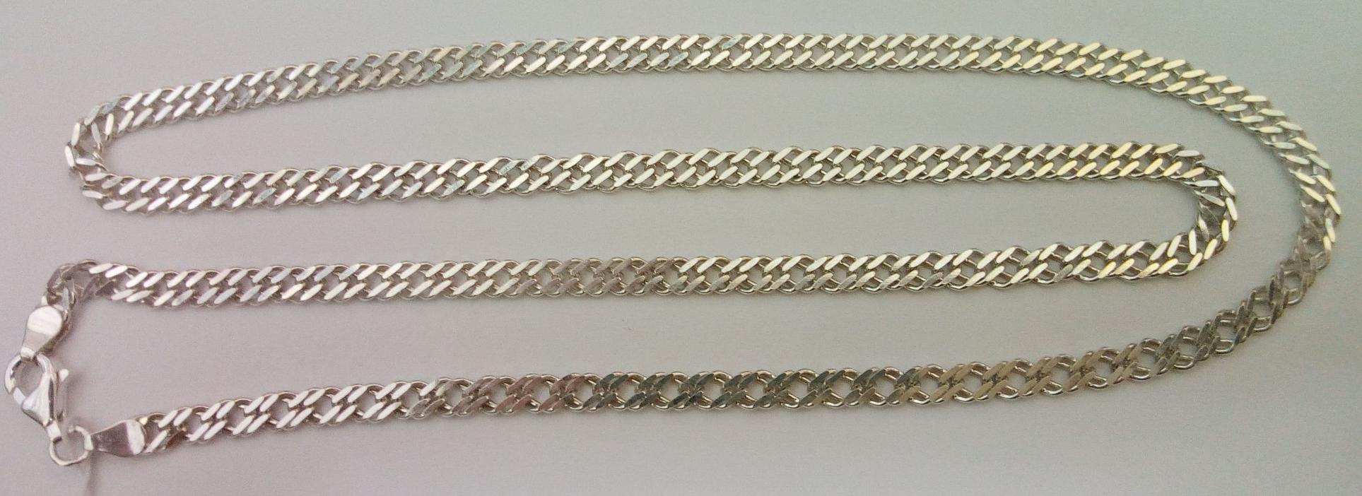 Серебряная цепь с плетением Двойной ромб (29965104) 3