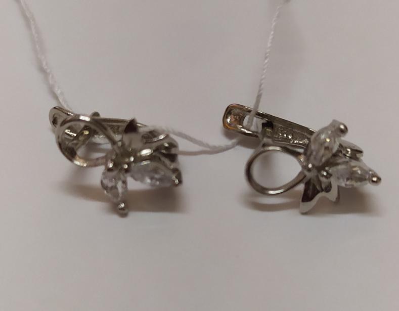 Срібні сережки з цирконієм (29080121) 2