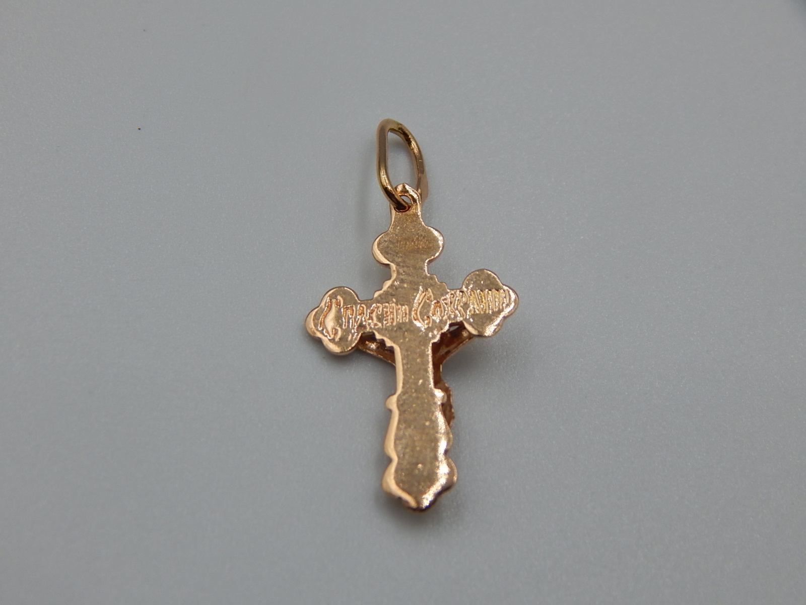Підвіс-хрест з червоного золота (31329112) 3