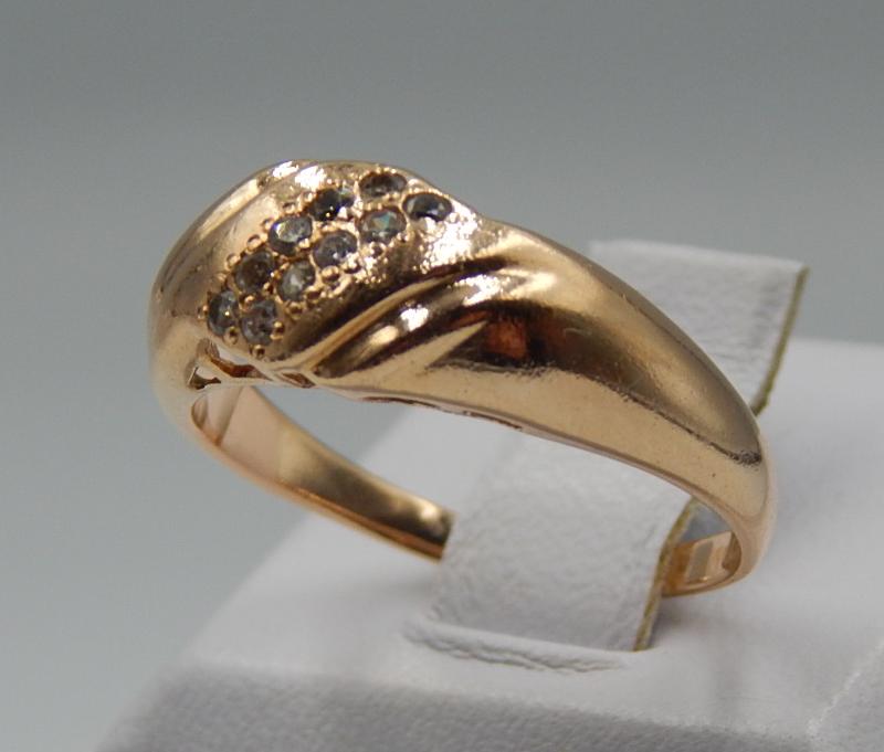 Кольцо из красного золота с цирконием (31958752) 1