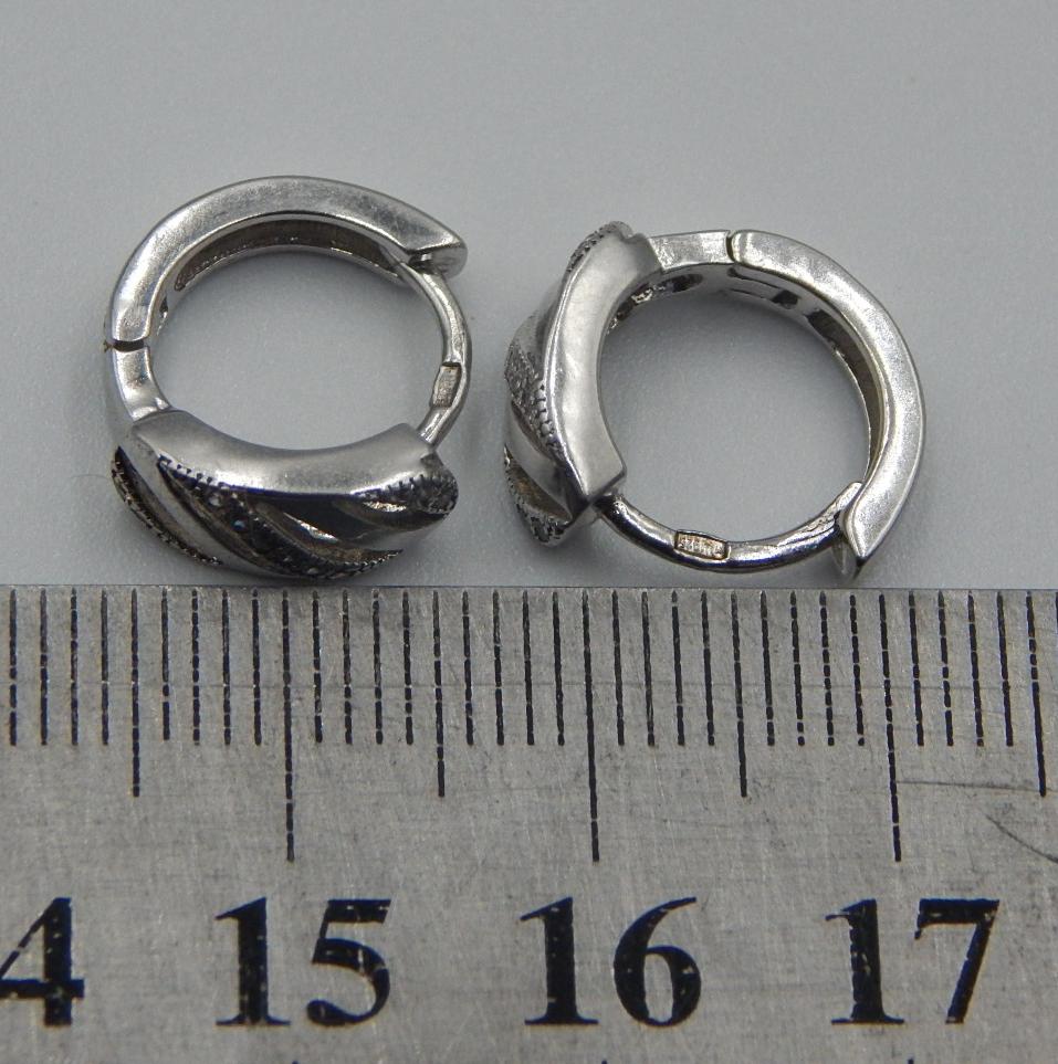 Срібні сережки з цирконієм (332551815) 4