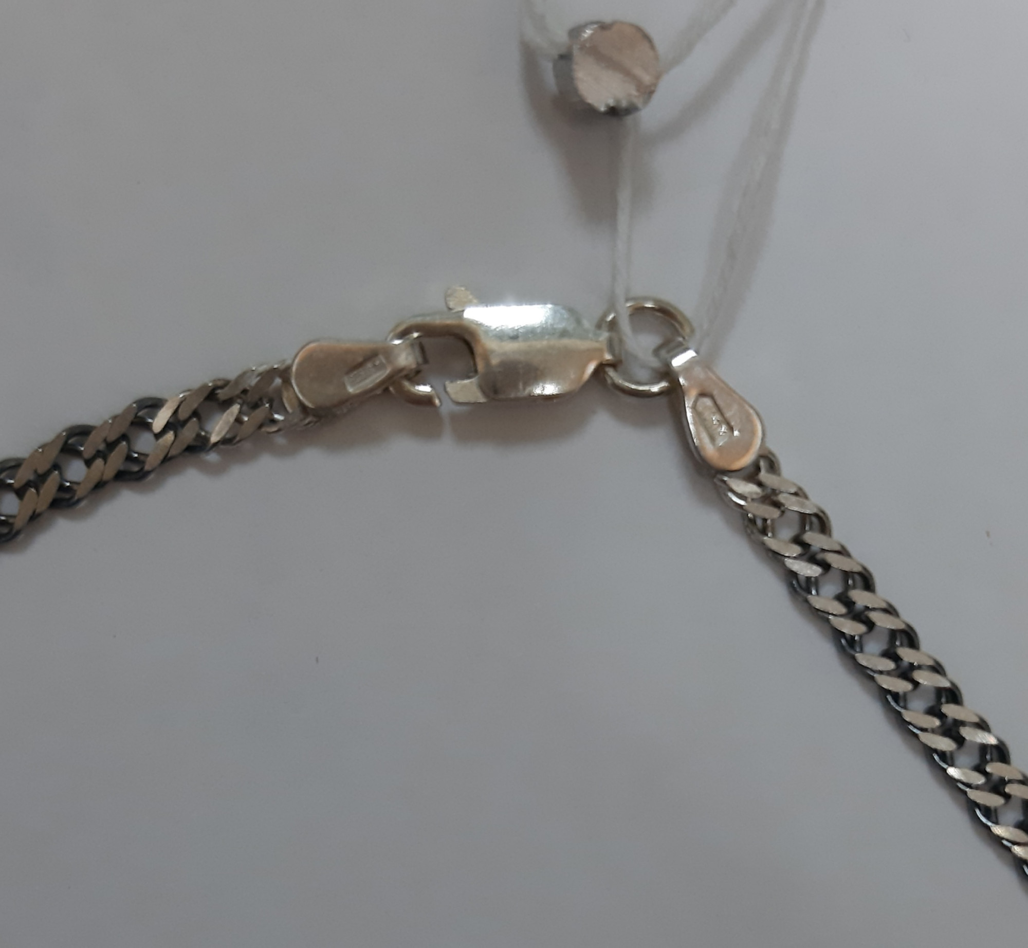 Серебряная цепь с плетением Двойной ромб (30520708) 1