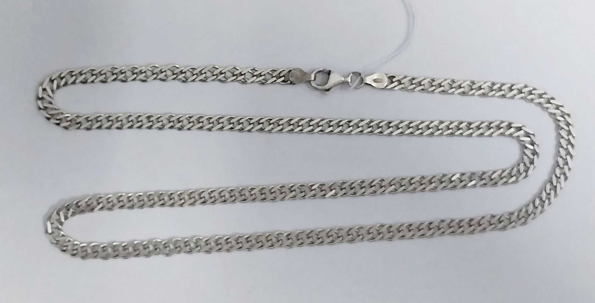 Серебряная цепь с плетением Двойной ромб (33665648) 1