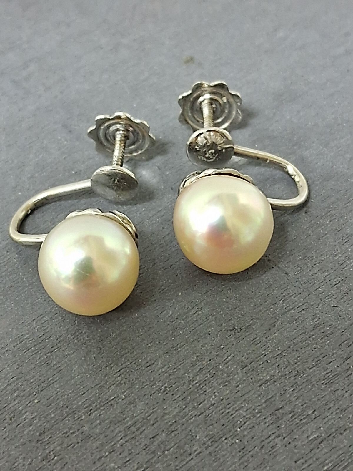 Сережки з білого золота з перли (31387836) 7