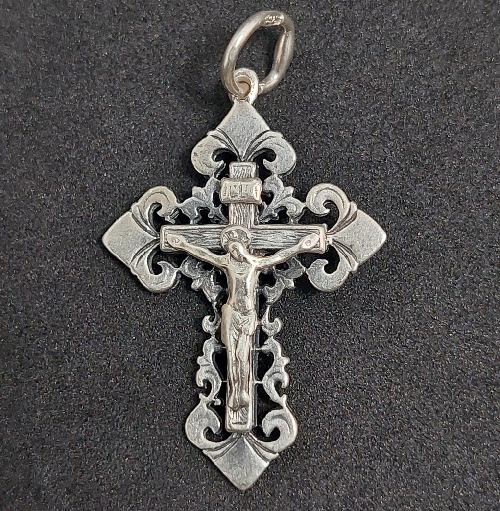 Срібний підвіс-хрест (33632806) 0