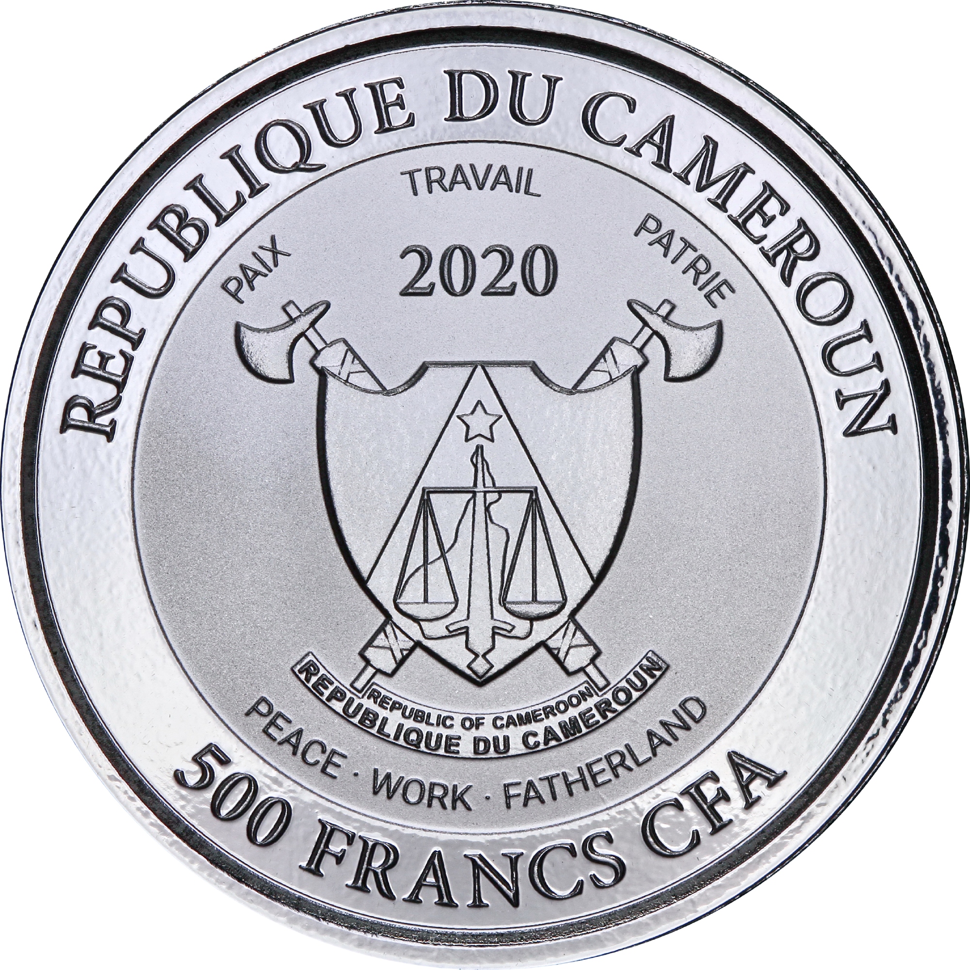 Серебряная монета 1oz Мандрил 500 франков КФА 2020 Камерун (29128133) 5