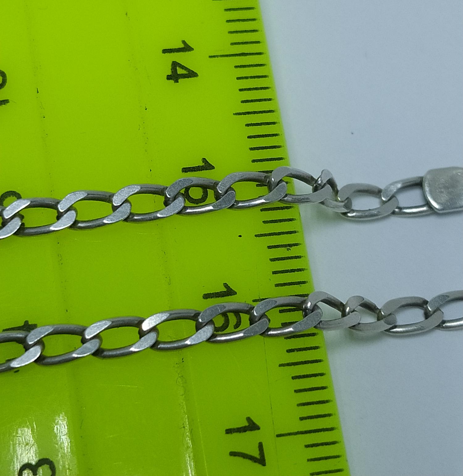 Серебряная цепь с плетением Панцирное (33965633) 1