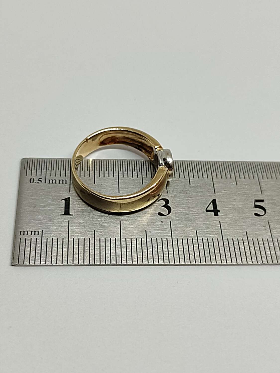 Кольцо из желтого и белого золота с бриллиантом (-ми) (31625963) 7