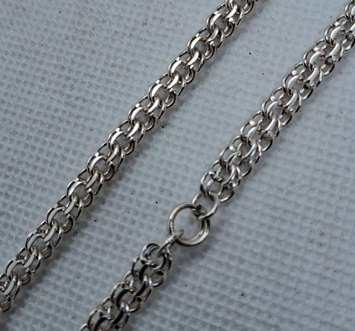 Срібний ланцюг із плетінням Бісмарк (32494822) 2