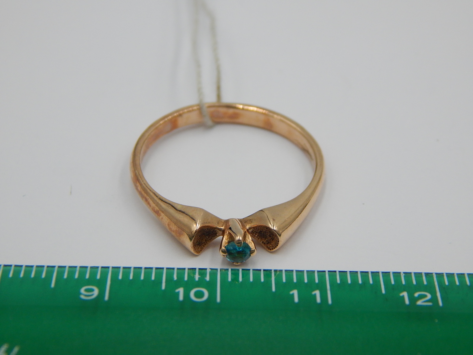 Кольцо из красного золота с цирконием (28367340) 5
