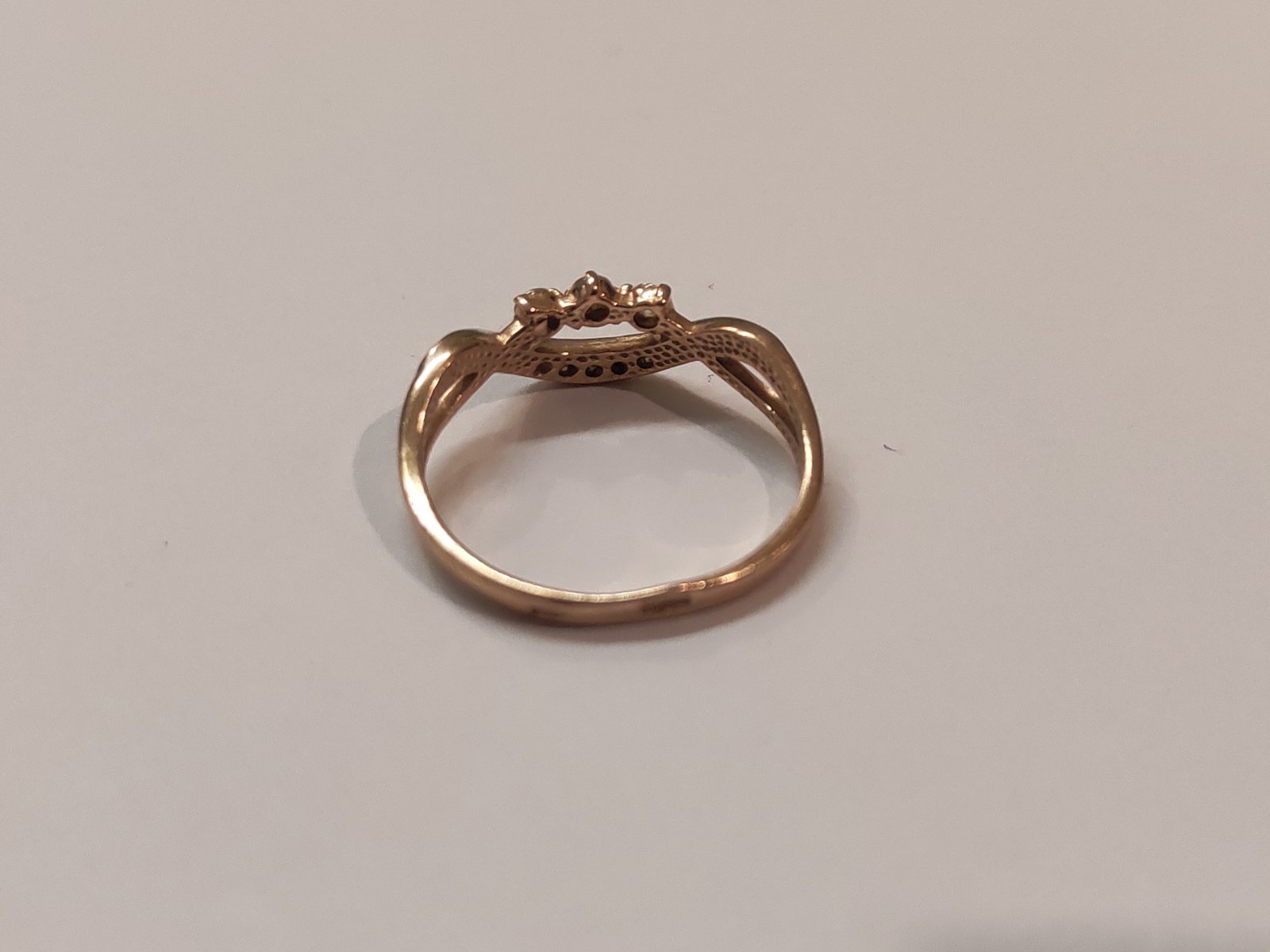 Кольцо из красного золота с цирконием (31647117) 2