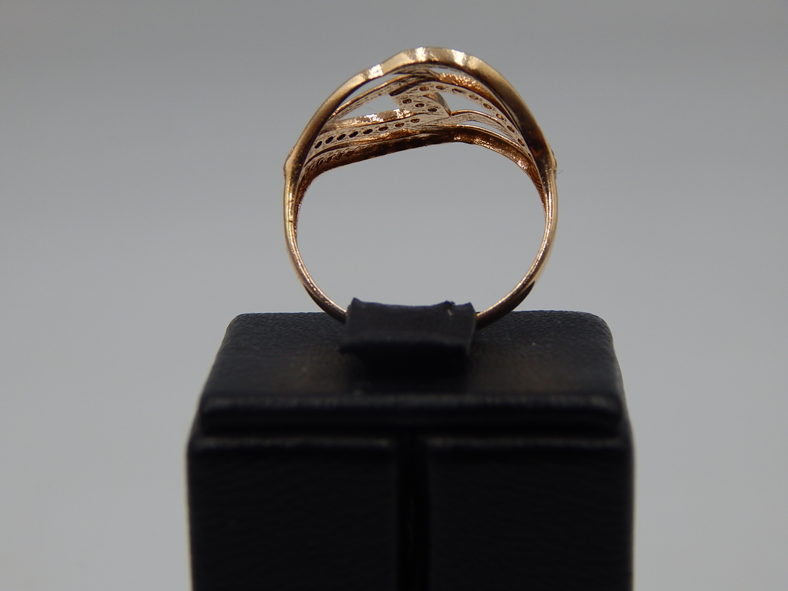 Кольцо из красного золота с цирконием (31881252) 3