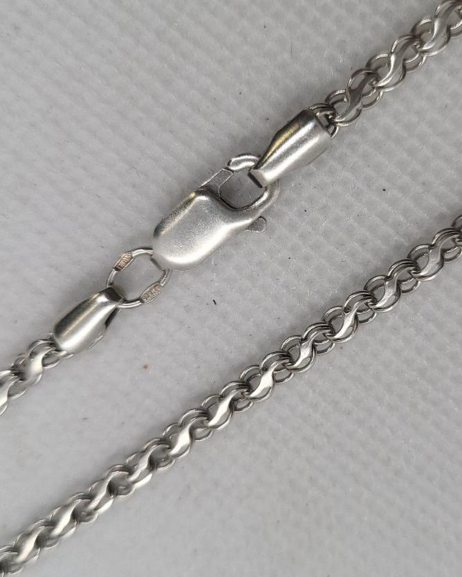 Серебряная цепь с плетением Ручеек (31762323) 0