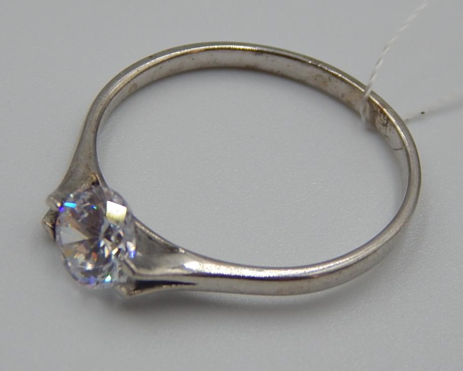 Серебряное кольцо с цирконием (31291700) 3